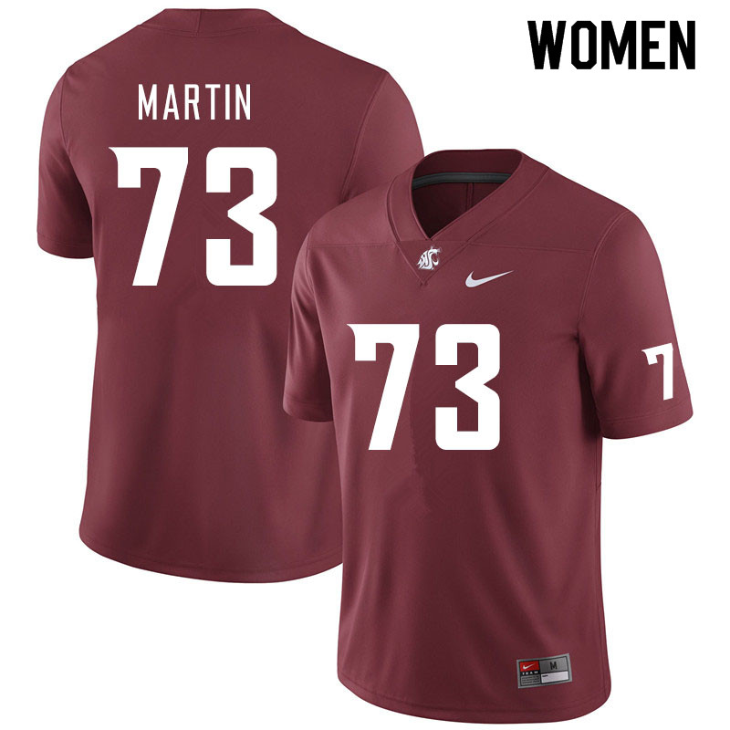 Women #73 Austin Martin Washington State Cougars College Football Jerseys Sale-Crimson - Click Image to Close